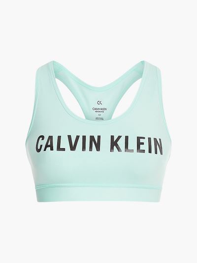 Calvin Klein Ruhák HU988364 | Calvin Klein Medium Impact Női Sportmelltartó Világos Türkiz